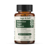 Sage & Self Berberina cápsulas: frasco listo para la rutina diaria vegana.
