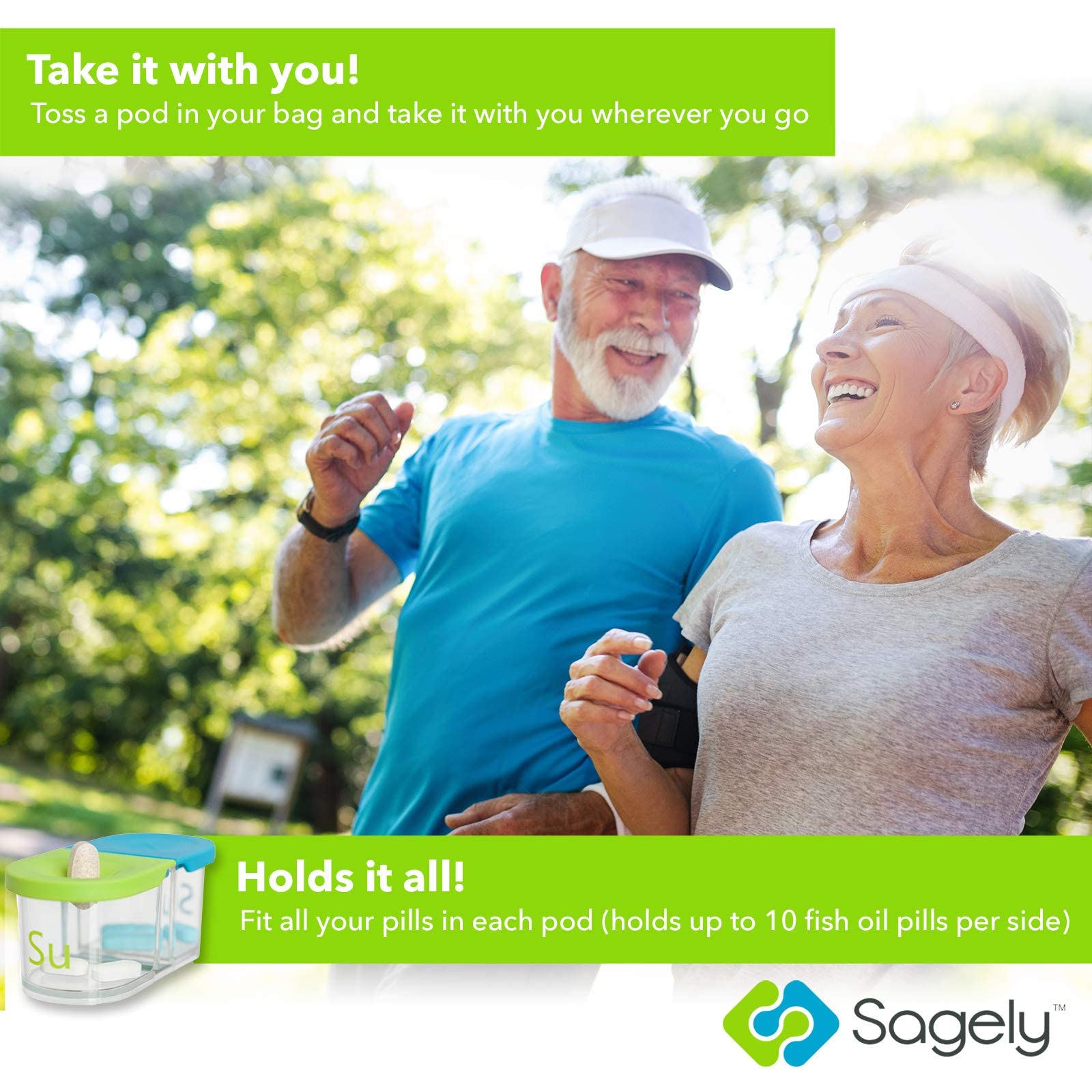 Piezas portátiles extraíbles para viaje con Sagely Smart XL.