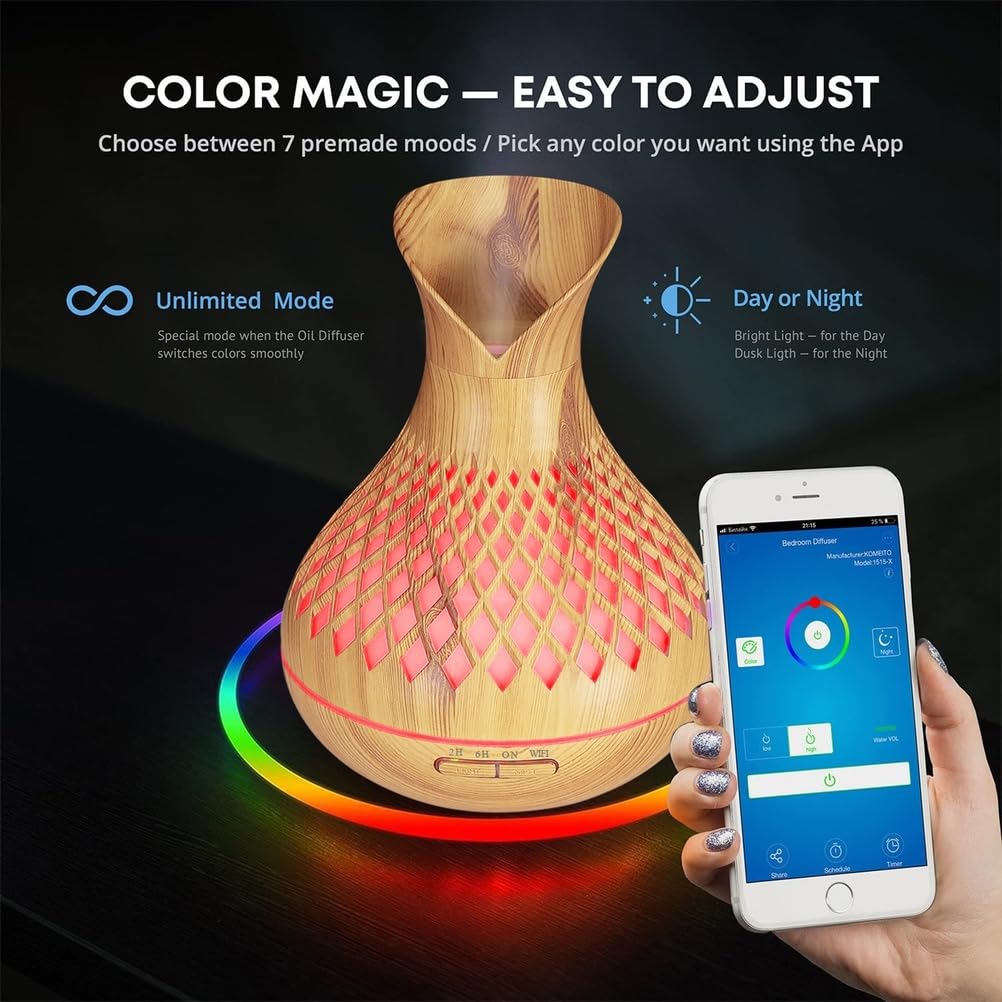 SAIHGUUI difusor control por app y voz con Alexa y Google Home