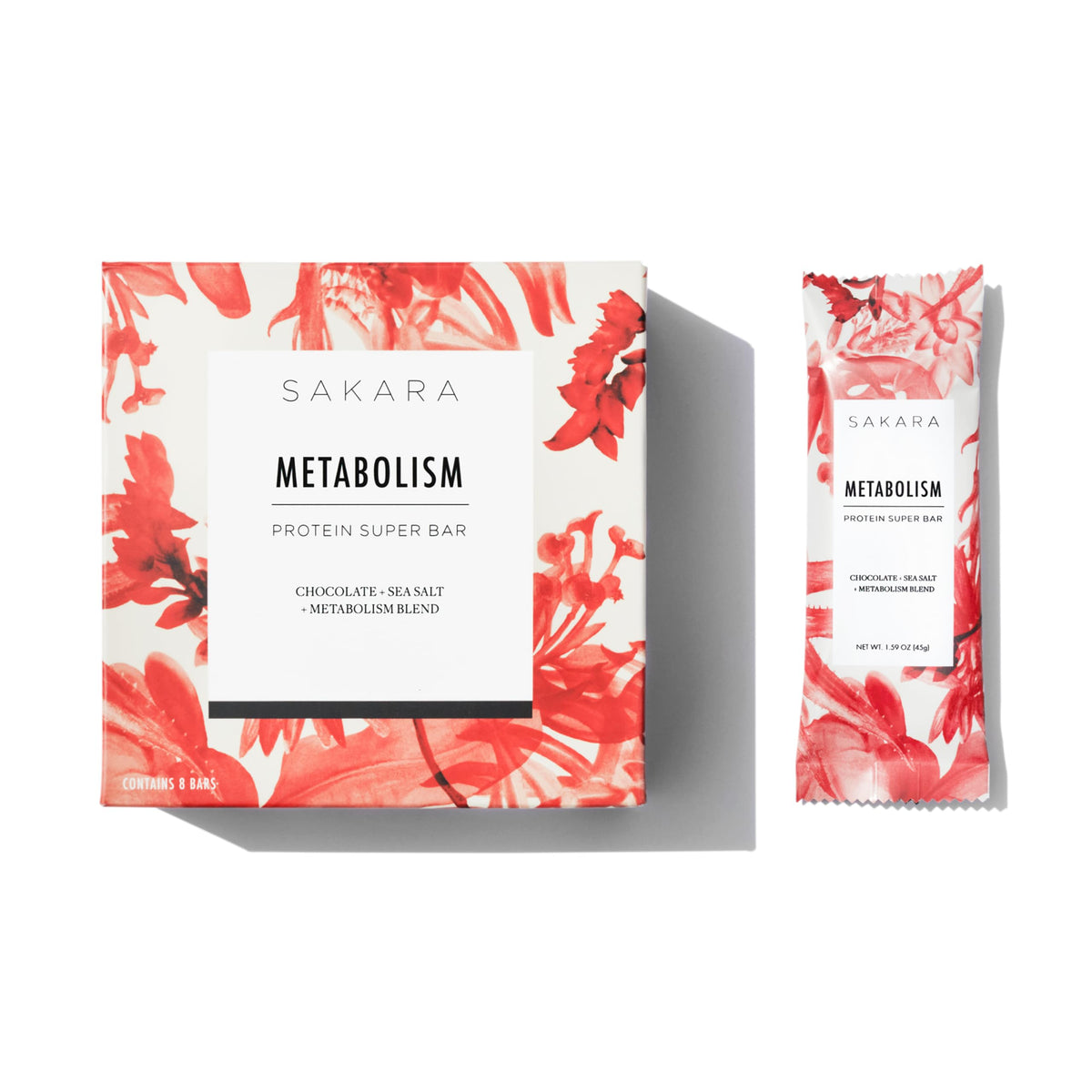 SAKARA Metabolism Super Bar: empaque práctico para llevar y disfrutar entre tareas.