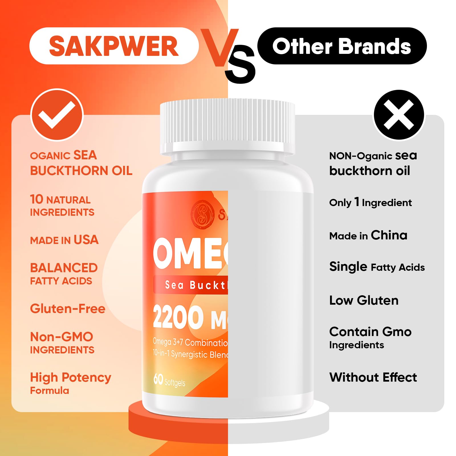 Sakpwer Aceite espino amarillo extracción CO2 de alta pureza