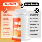 Sakpwer Omega-7: etiqueta del producto con fórmula herbal