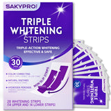 SAKYPRORAL tiras de blanqueamiento instantáneo para resultados rápidos en 30 minutos.