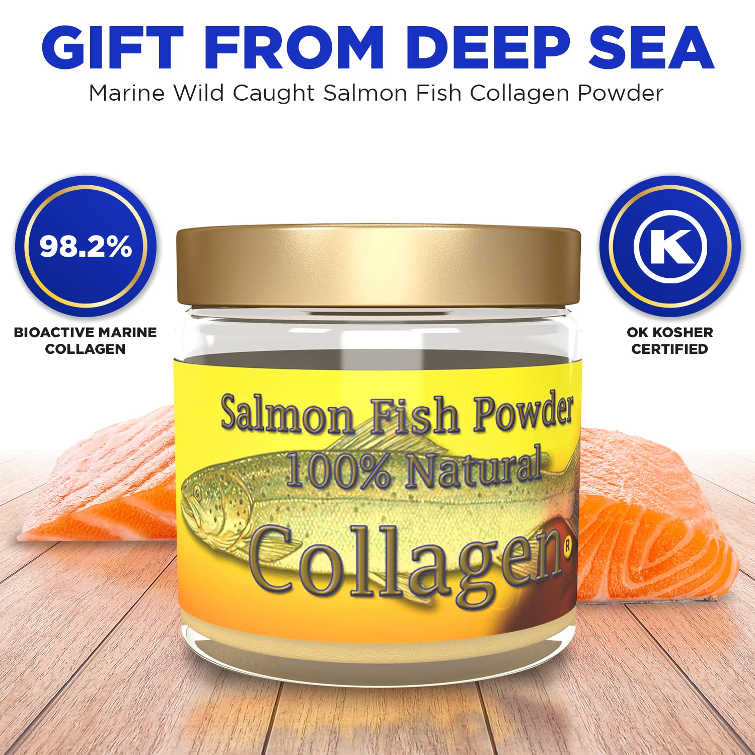 Salcoll Collagen: dosis con cuchara medidora para consumo diario.