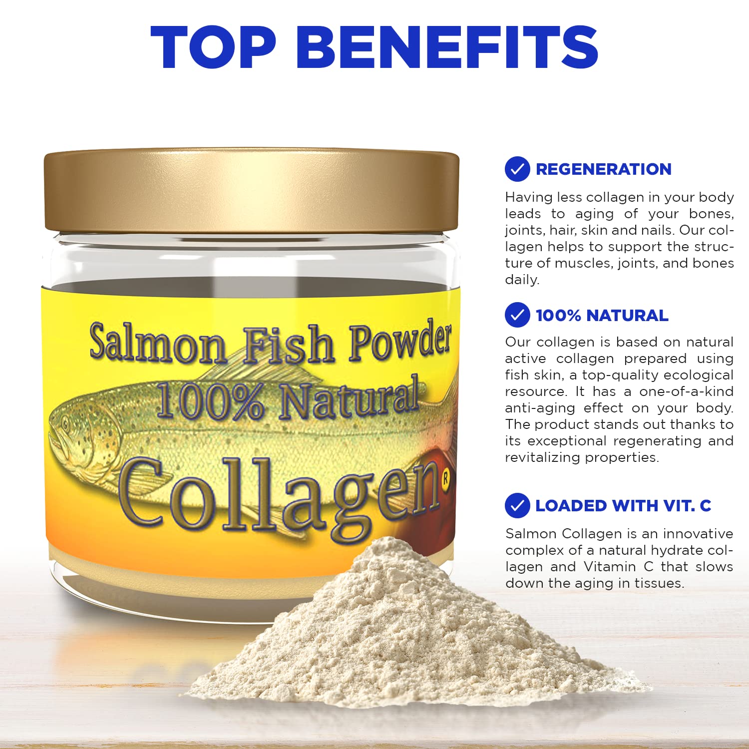 Salcoll Collagen: origen marino de salmón salvaje de alta calidad.