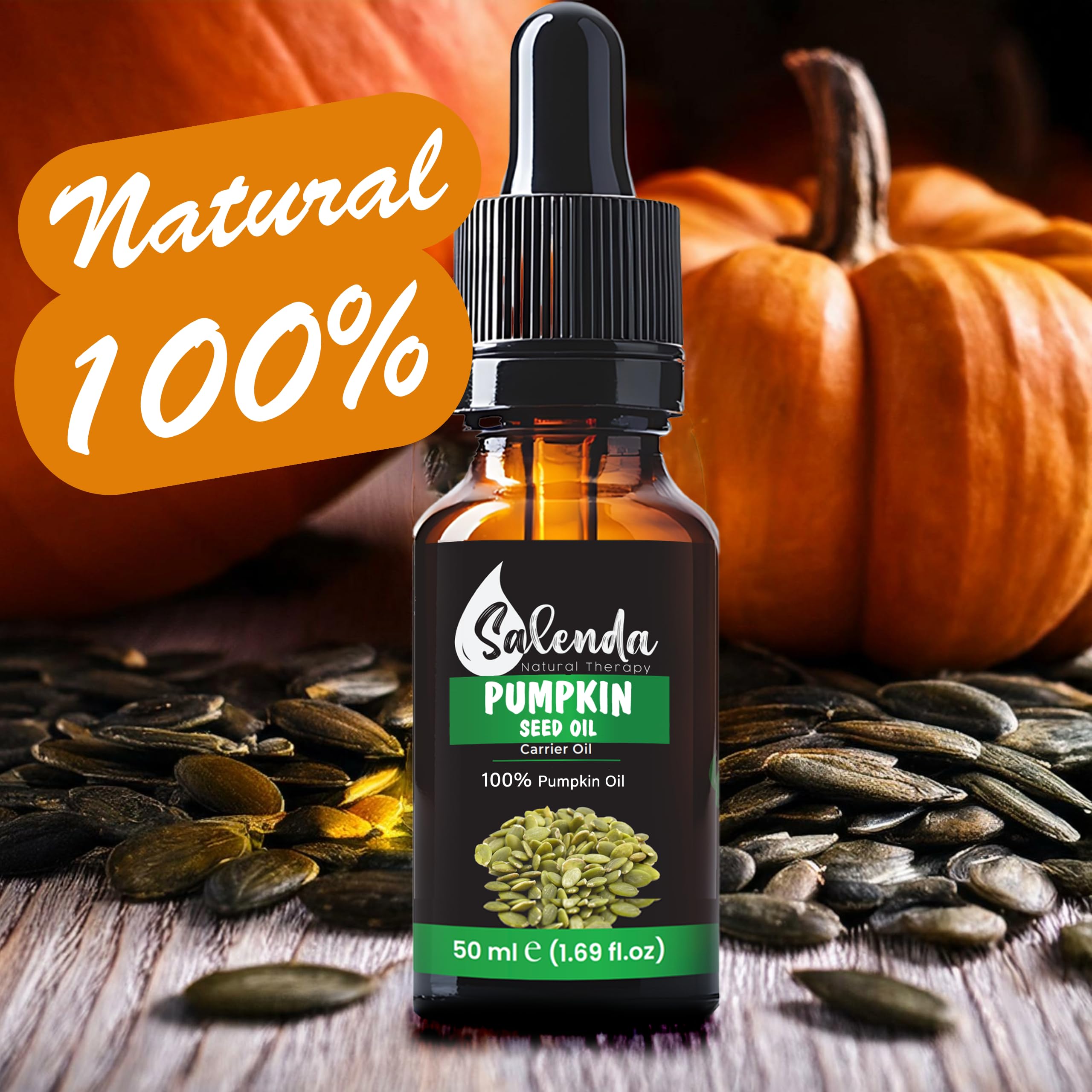 SALENDA Aceite de Calabaza para aplicación en cabello, nutrir y suavizar.
