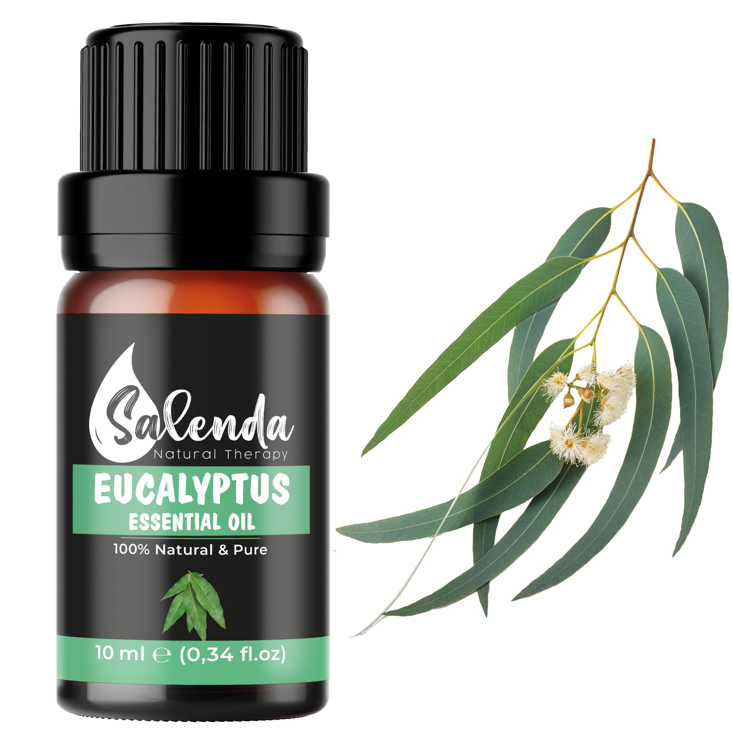 Salenda eucalipto aceite botella 10ml, aroma puro para aromaterapia diaria.