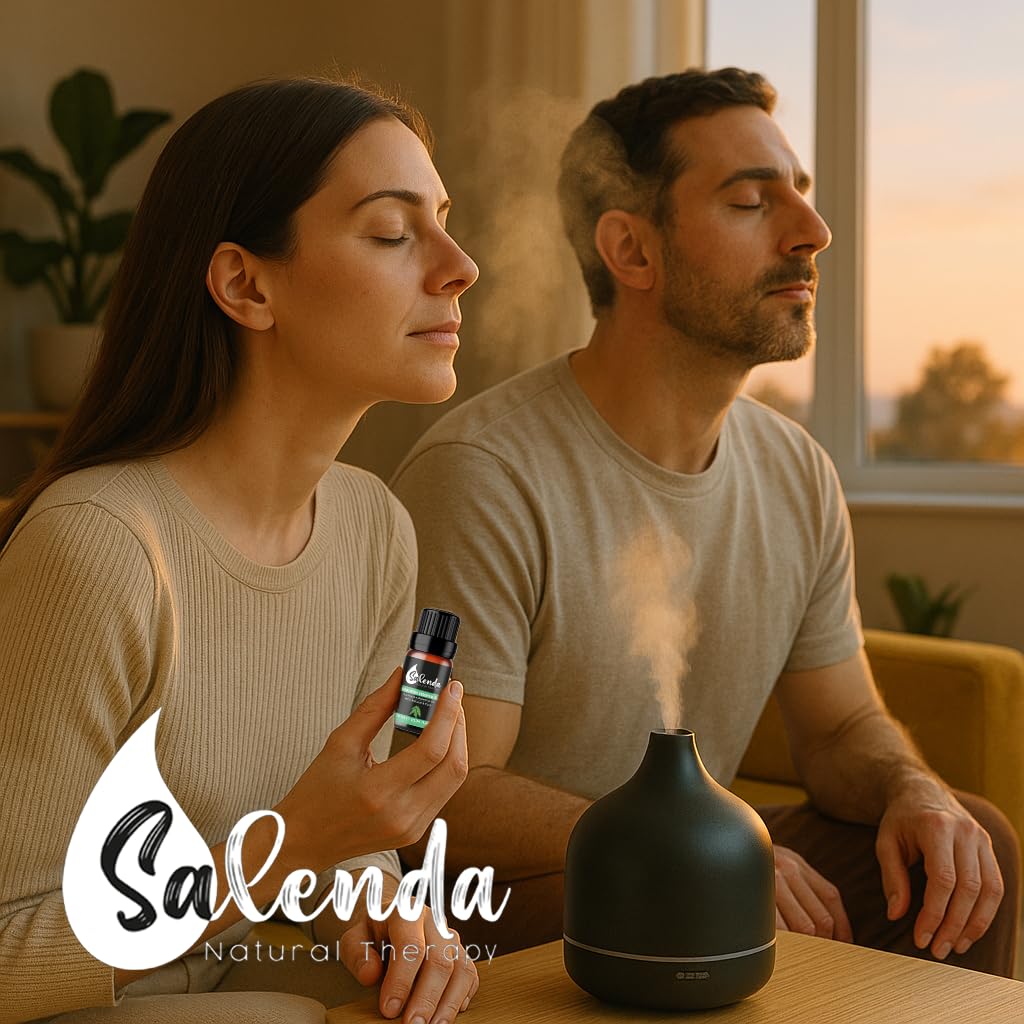Salenda eucalipto aceite: difusor en uso para un ambiente fresco.