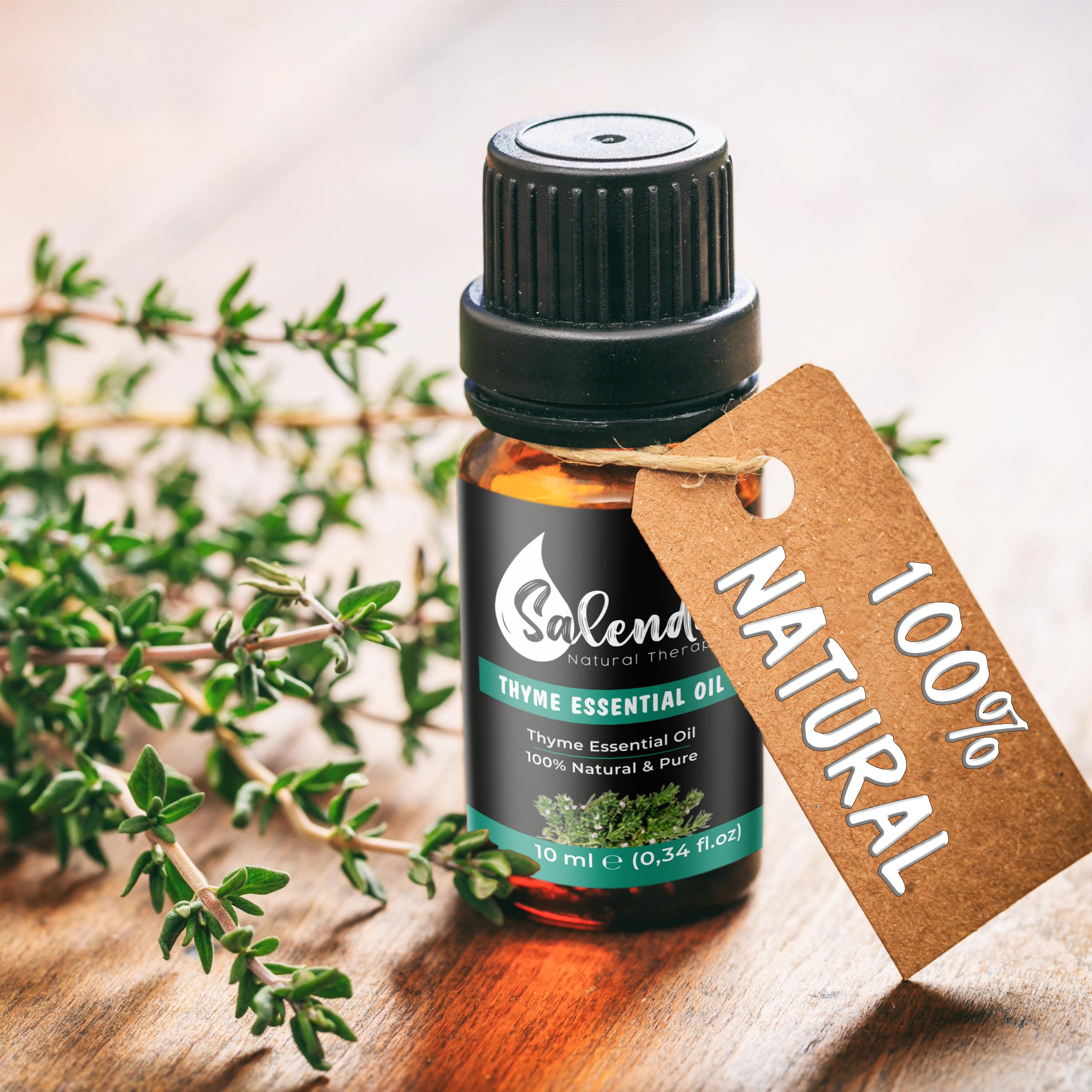 Salenda Tomillo en difusor, aroma herbáceo para concentración y relajación.
