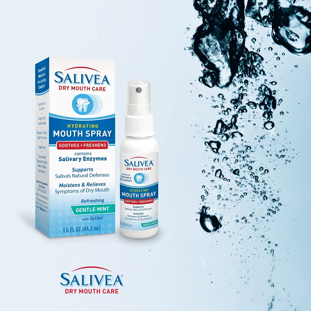Salivea contiene xilitol para mantener la humedad bucal y apoyar el pH.