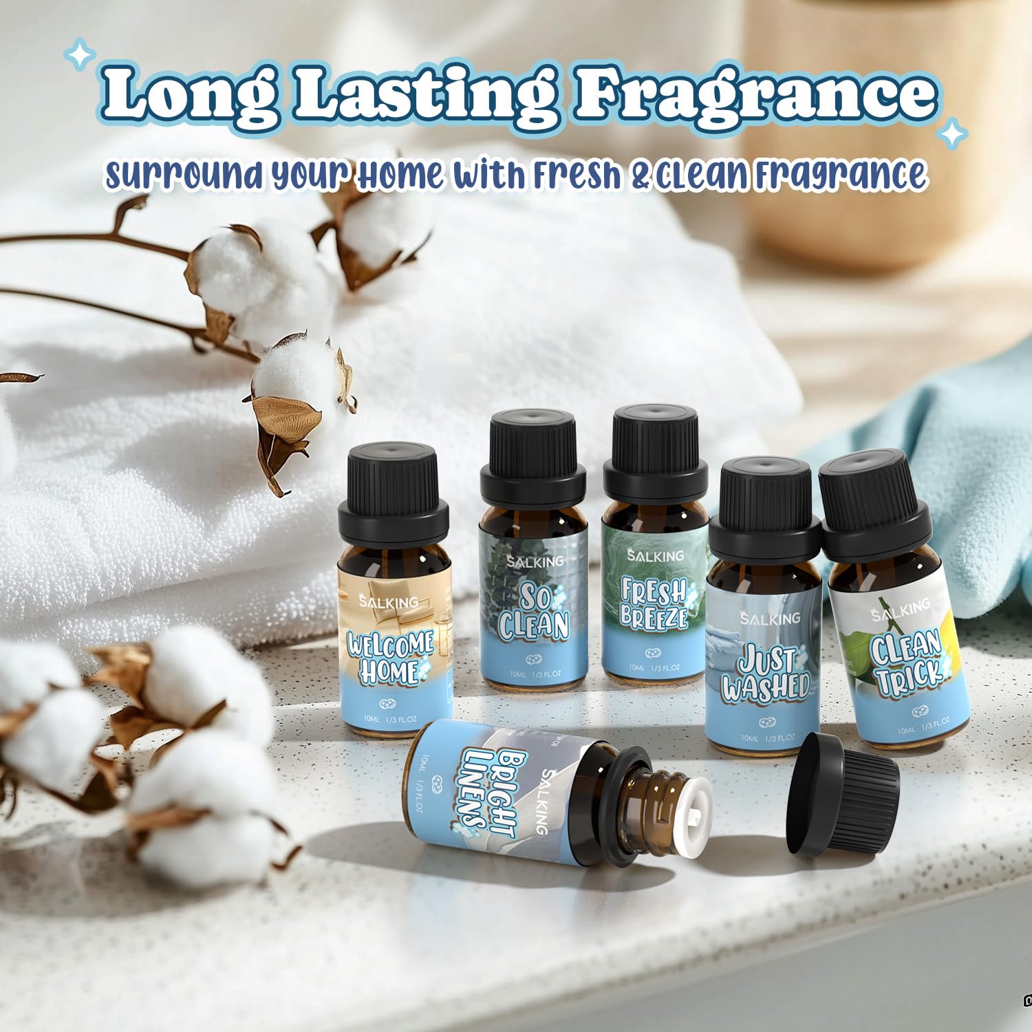 SALKING aceites esenciales naturales: fragancias limpias para difusor y espacios frescos.