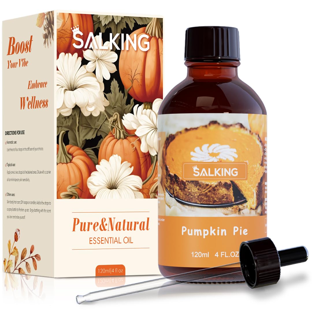 SALKING aceite aroma pastel calabaza, frasco oscuro, ideal para difusor