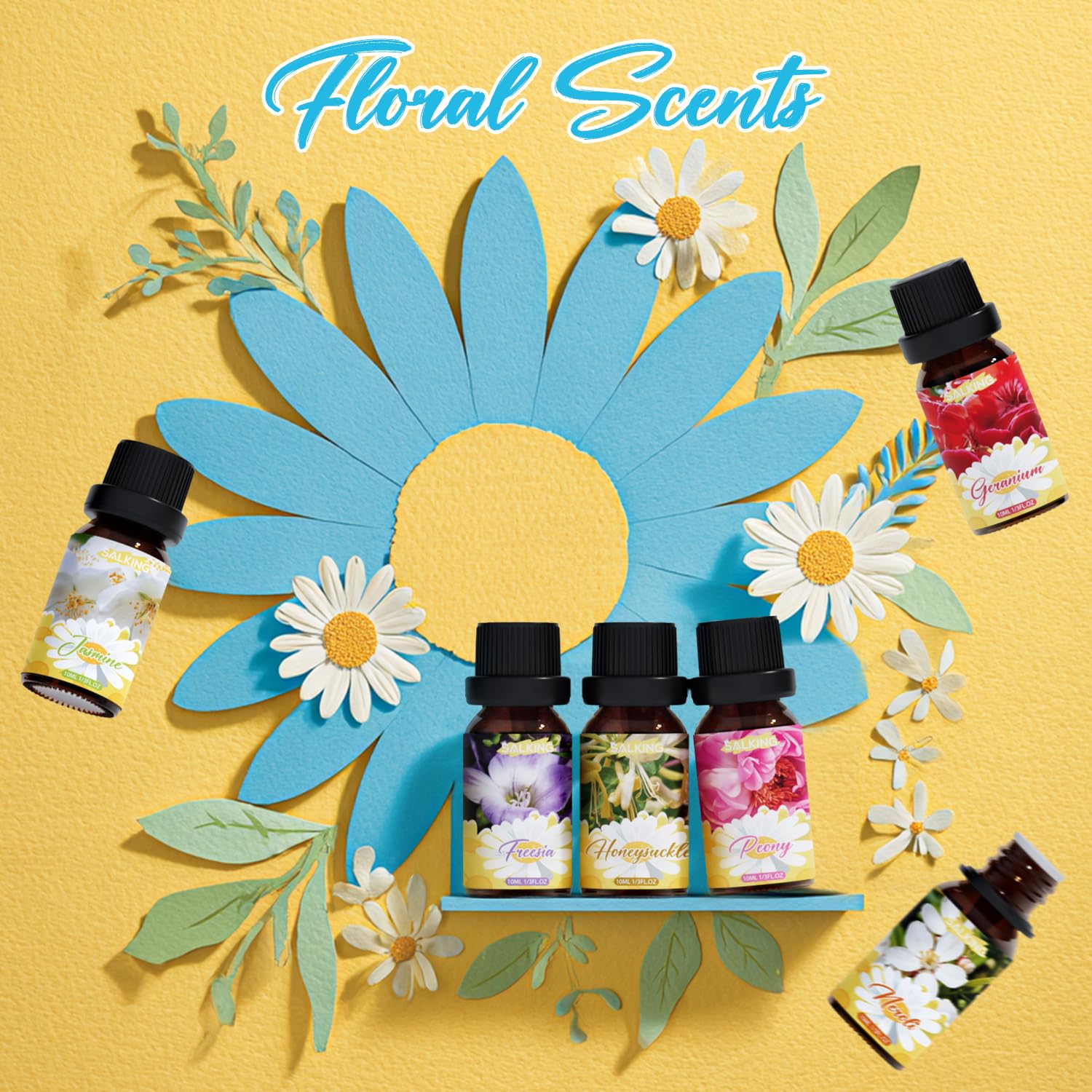 SALKING Neroli: aceite en botella ámbar para difusor floral