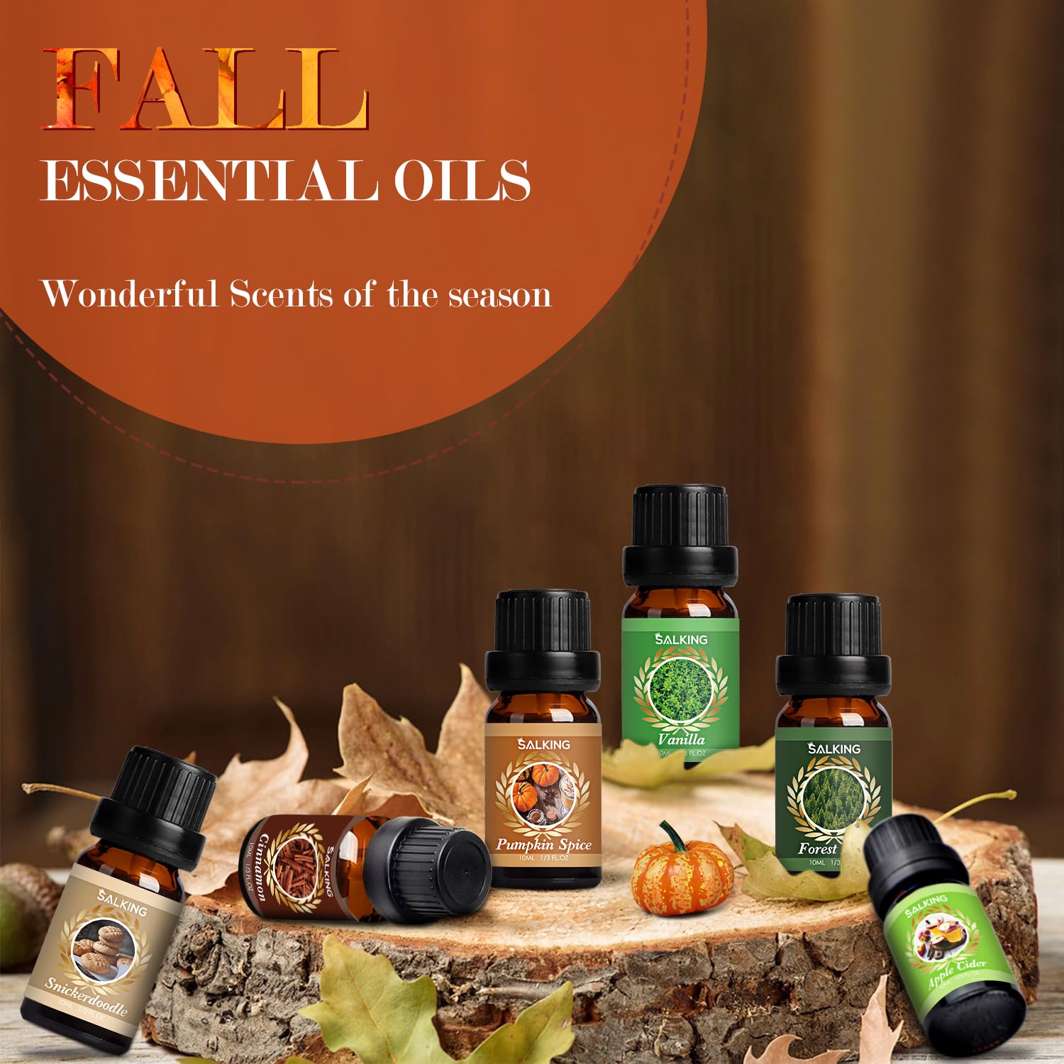 Salking especias de calabaza: aroma especiado para difusor y atmósfera festiva.