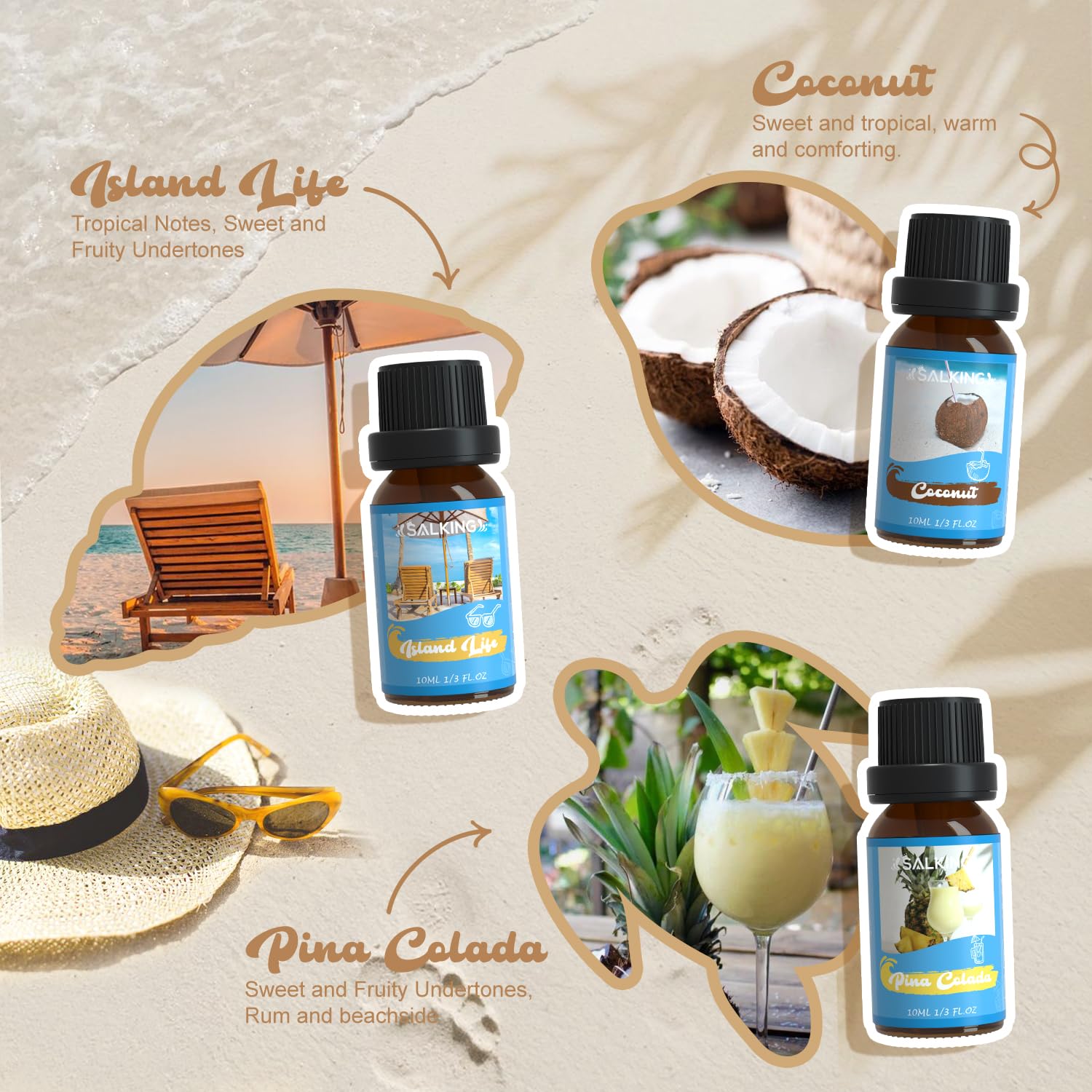 SALKING Surf & Sand Coco fragancia tropical para casa.