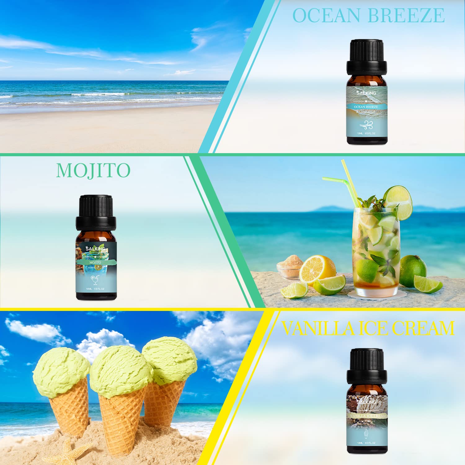 SALKING Coco: fragancia tropical para difusor o baño, sensación exótica.