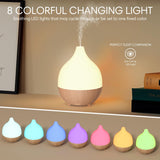 Difusor SALKING con luz nocturna de 8 colores, ideal para noches tranquilas.