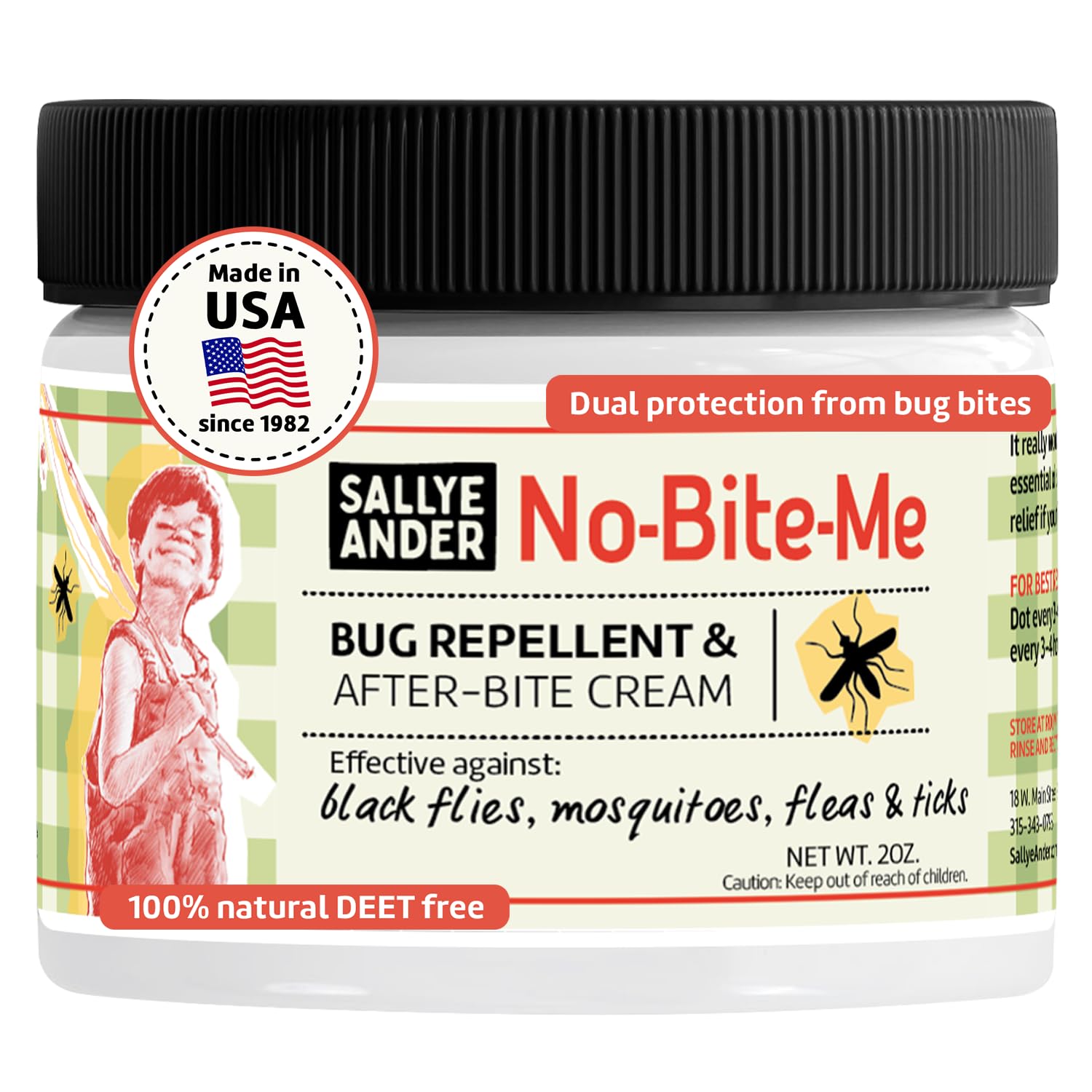 SALLYEANDER No Bite Me: repelente de mosquitos para uso al aire libre y protección duradera