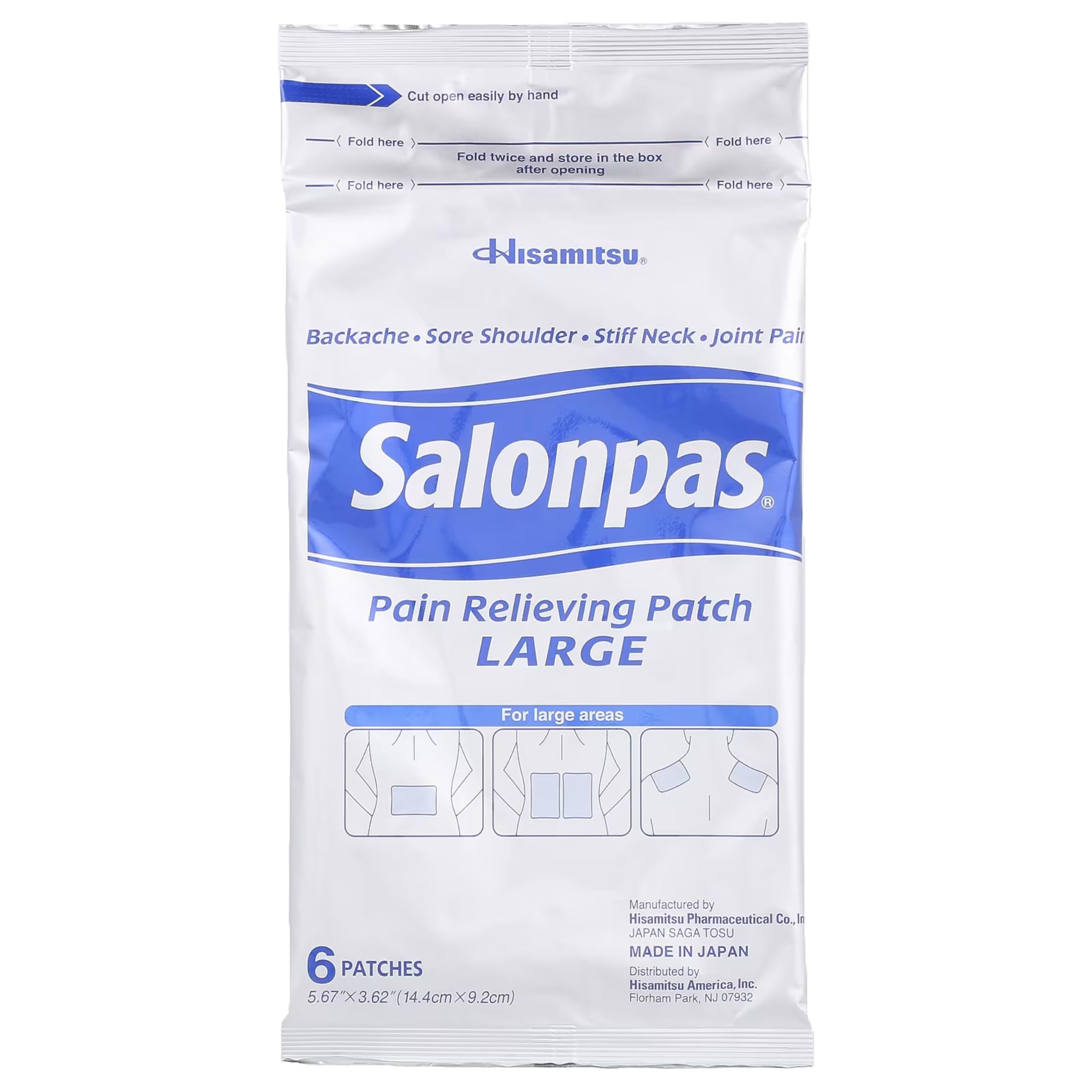 SALONPAS Grande alivio temporal para músculos y articulaciones con aplicación discreta.