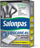 Salonpas Lidocaína parche de uso rápido para molestias musculares puntuales.