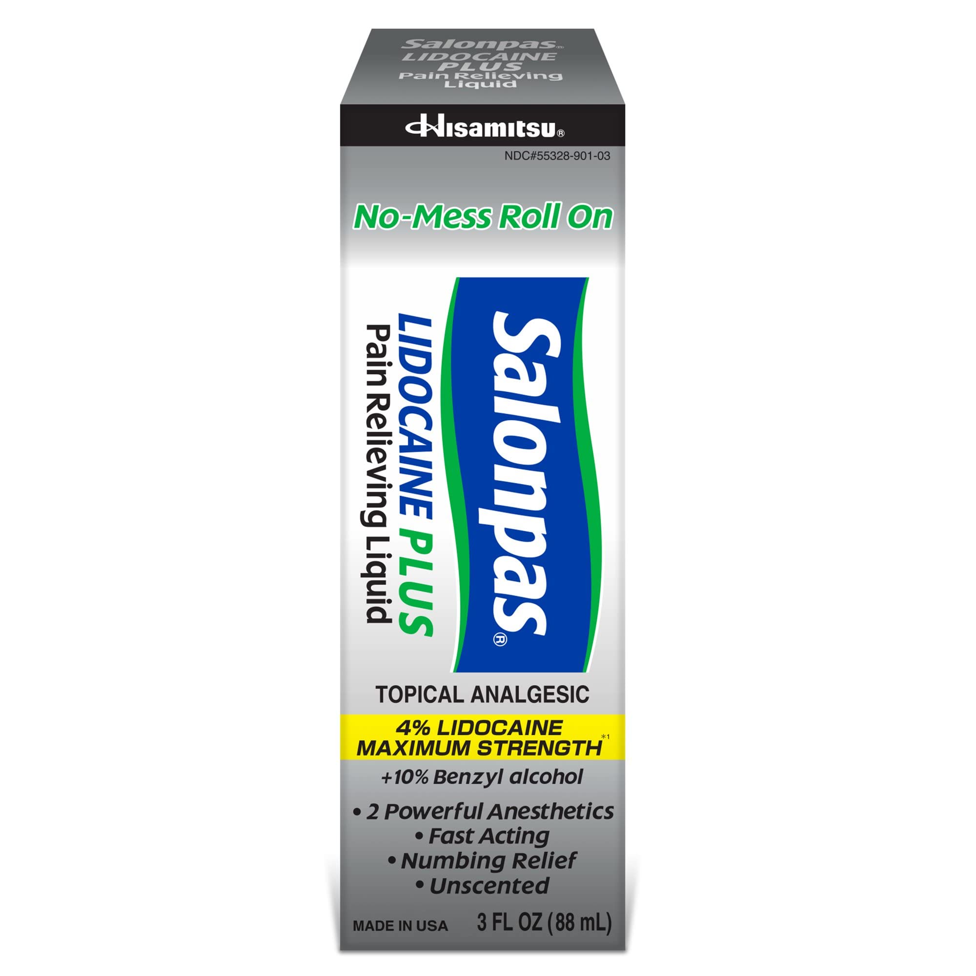 Salonpas Lidocaína Plus, aplicación sin desorden para dolor localizado.