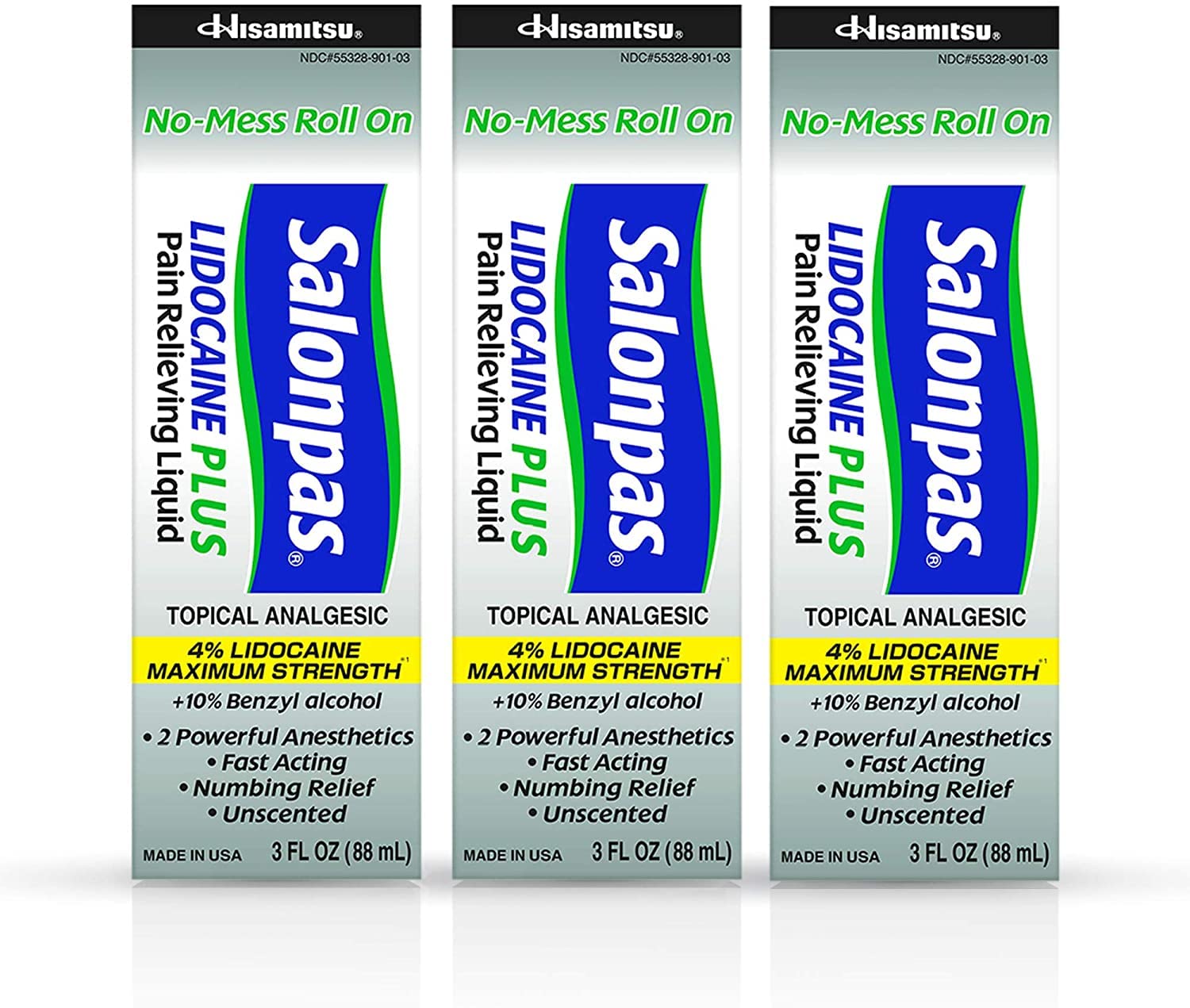 Salonpas Lidocaína Plus roll-on: alivio localizado para dolor muscular.