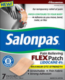 Salonpas parche con adhesión fuerte para mantenerlo en su lugar