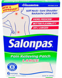 Salonpas parche grande para alivio localizado en espalda y hombros