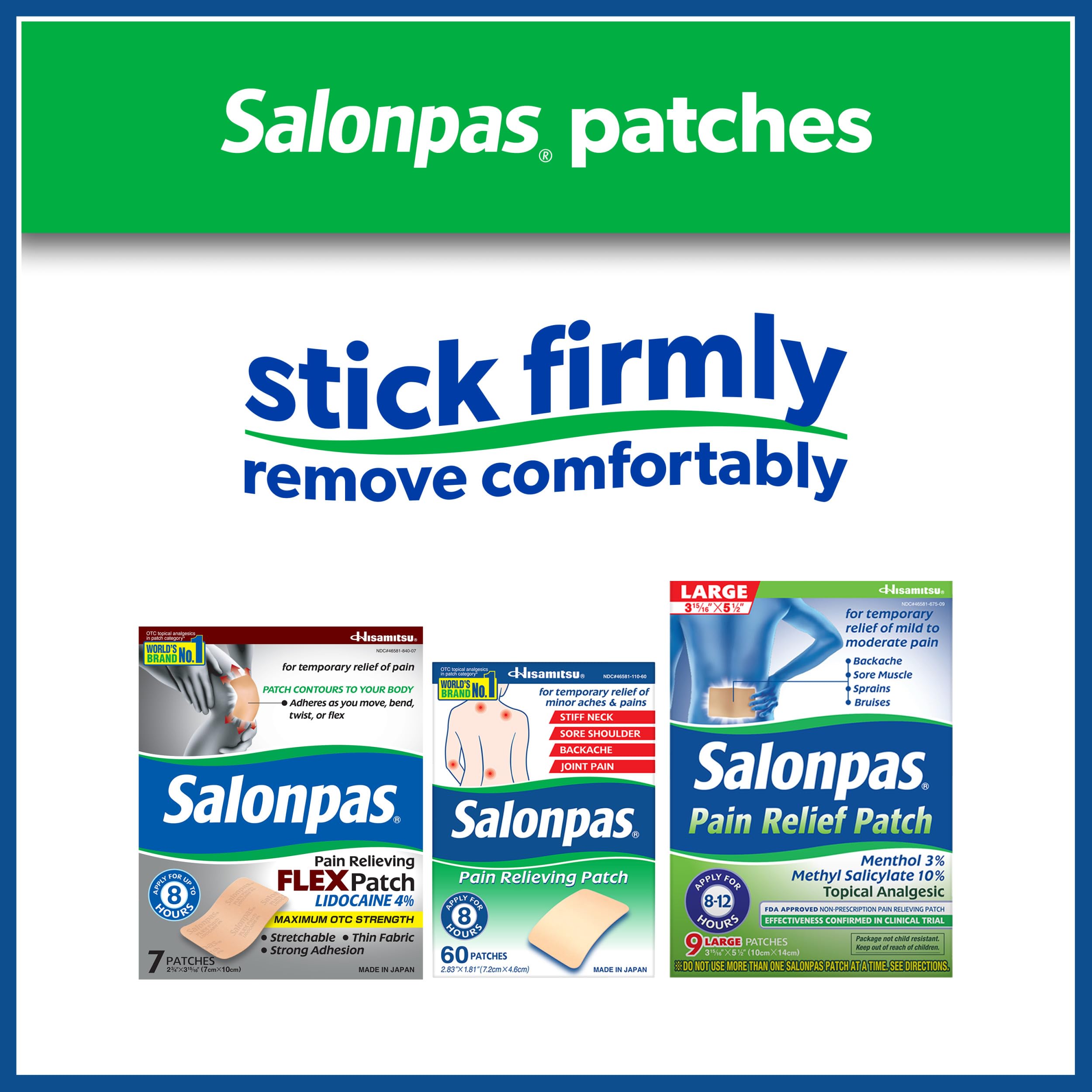 Parche Salonpas muscular ofrece alivio puntual en áreas tensas