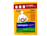 Parche Salonpas para la rodilla, alivio localizado para molestias deportivas.