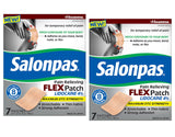 Salonpas parche flexible con lidocaína 4% para alivio localizado en movimiento
