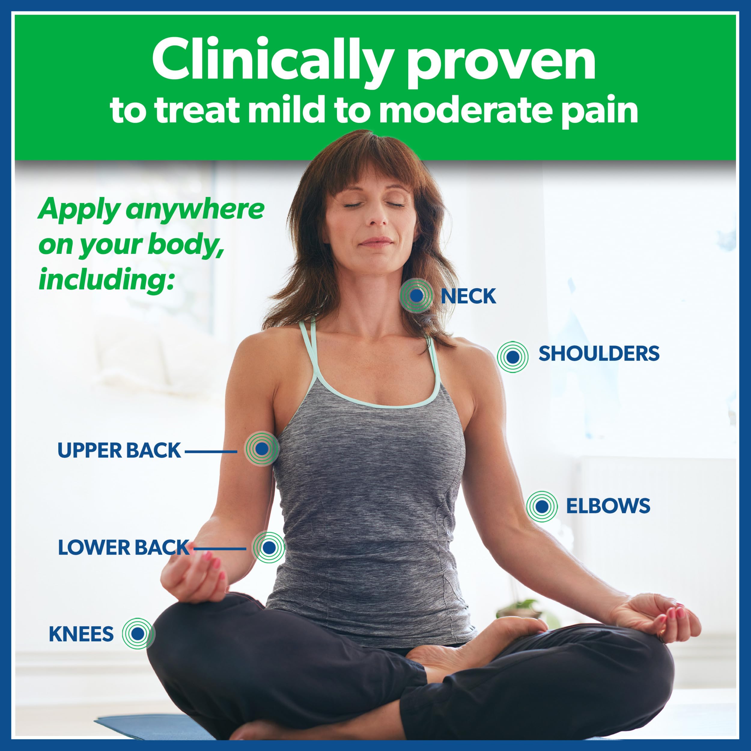 Parche Salonpas con tela flexible y delgada para uso discreto.