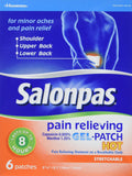 Salonpas parches gel calor pack de 3, conveniente para llevar y usar en casa.