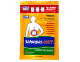 Empaque Salonpas de dos unidades, solución rápida para molestias diarias.