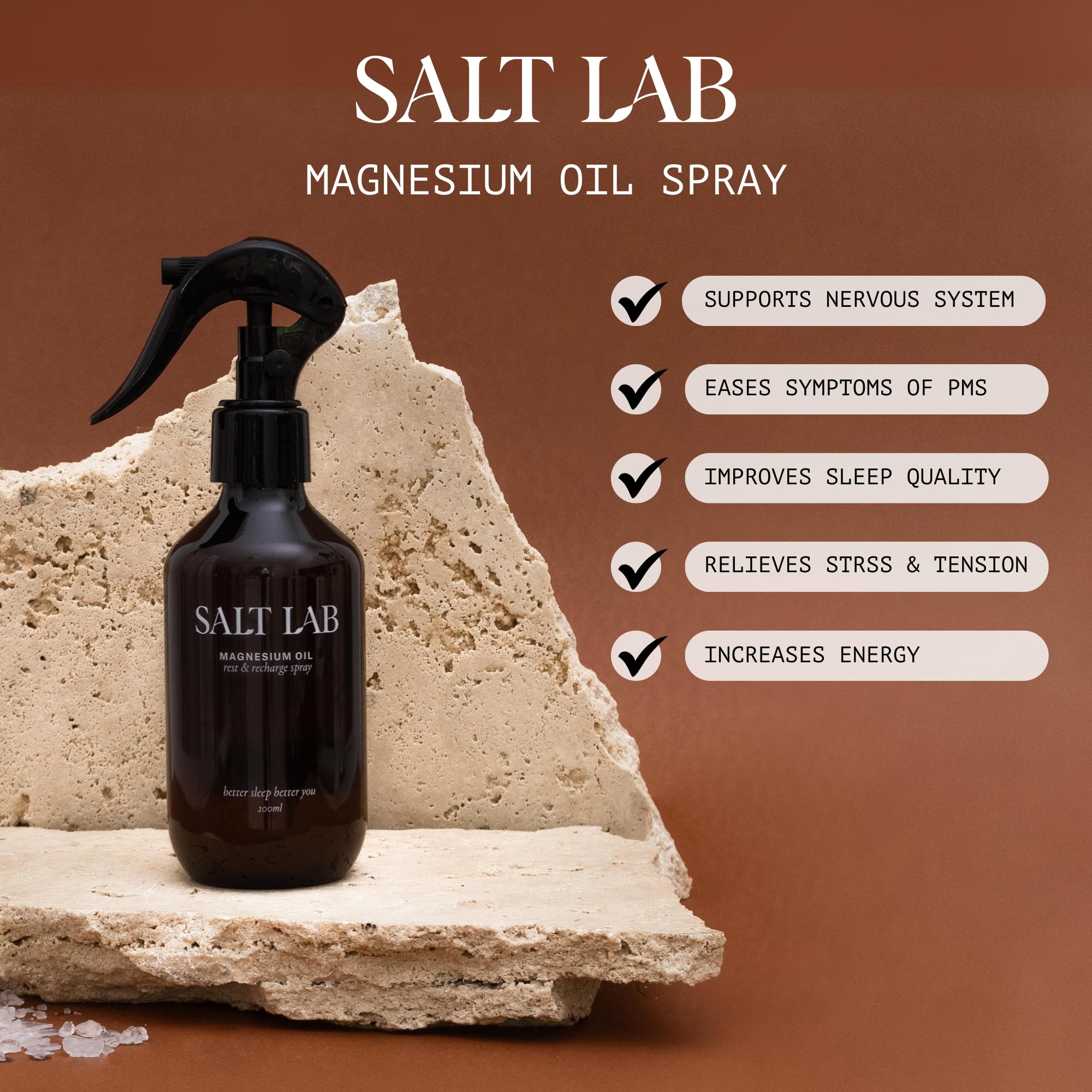 Salt Lab spray de magnesio: ideal para relajación diaria.