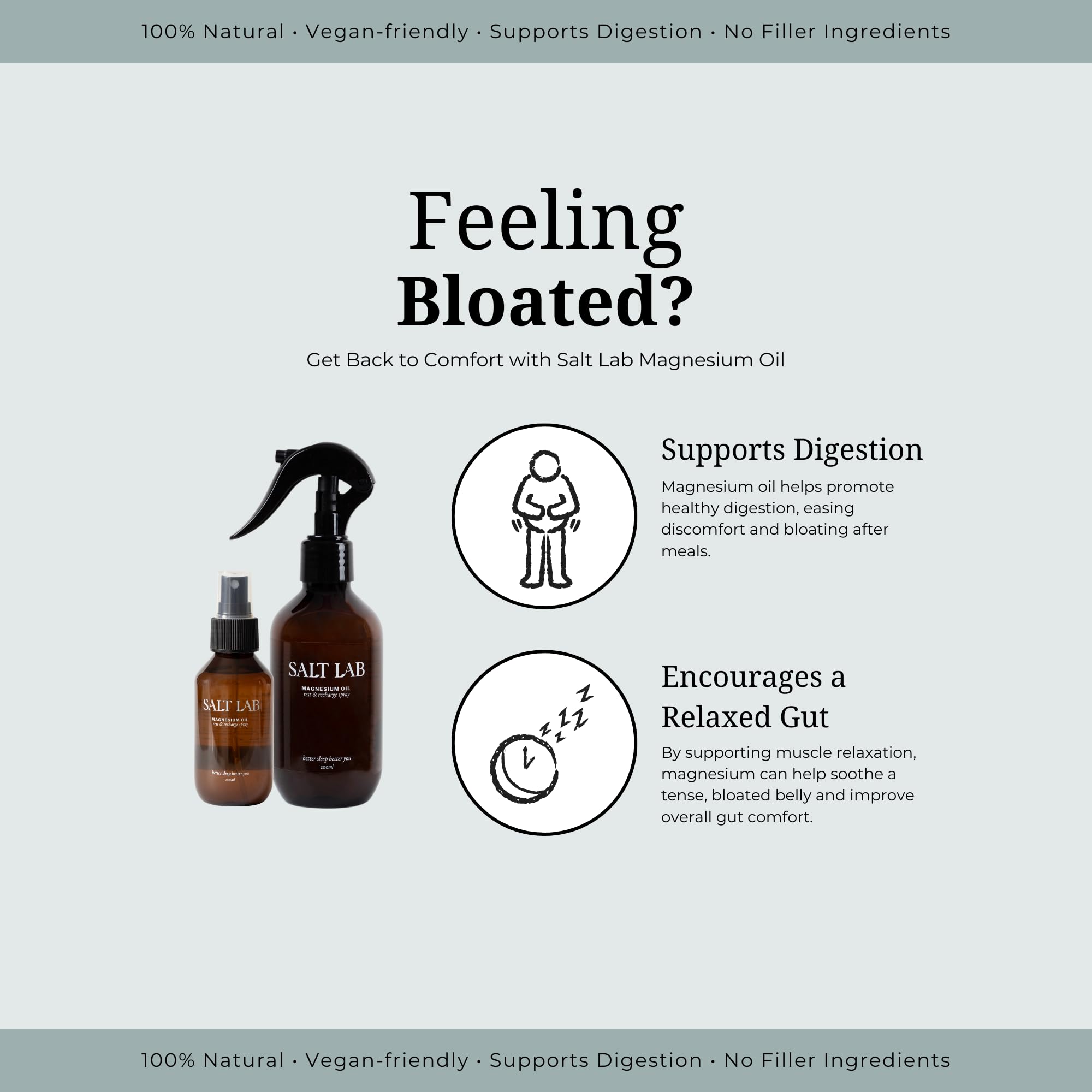Salt Lab Magnesio Aceite Spray: tamaño de viaje para llevarlo contigo.