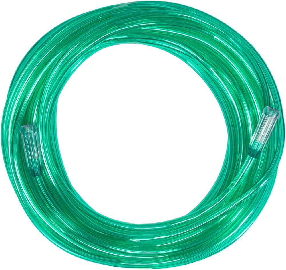 Tubo Salter Labs de tres canales, 25 pies, verde, entrega eficiente de oxígeno.