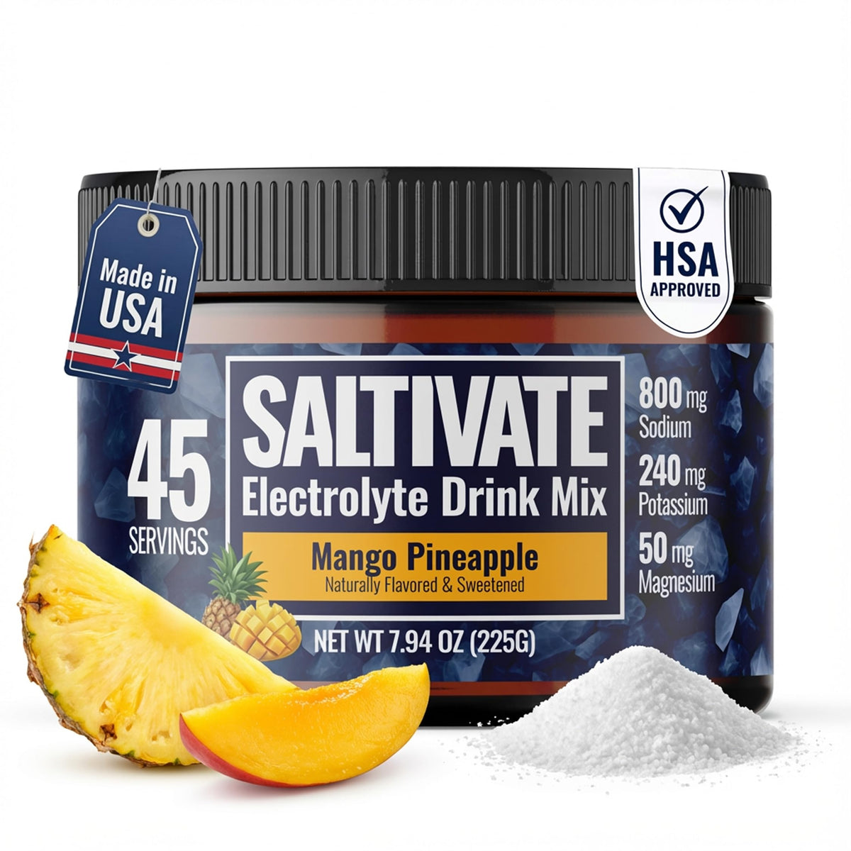 Saltivate electrolitos alto sodio, bote 32oz para hidratación duradera en días calurosos