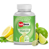 SaltStick masticables de electrolitos sabor Limón Lima para hidratación rápida durante el entrenamiento.
