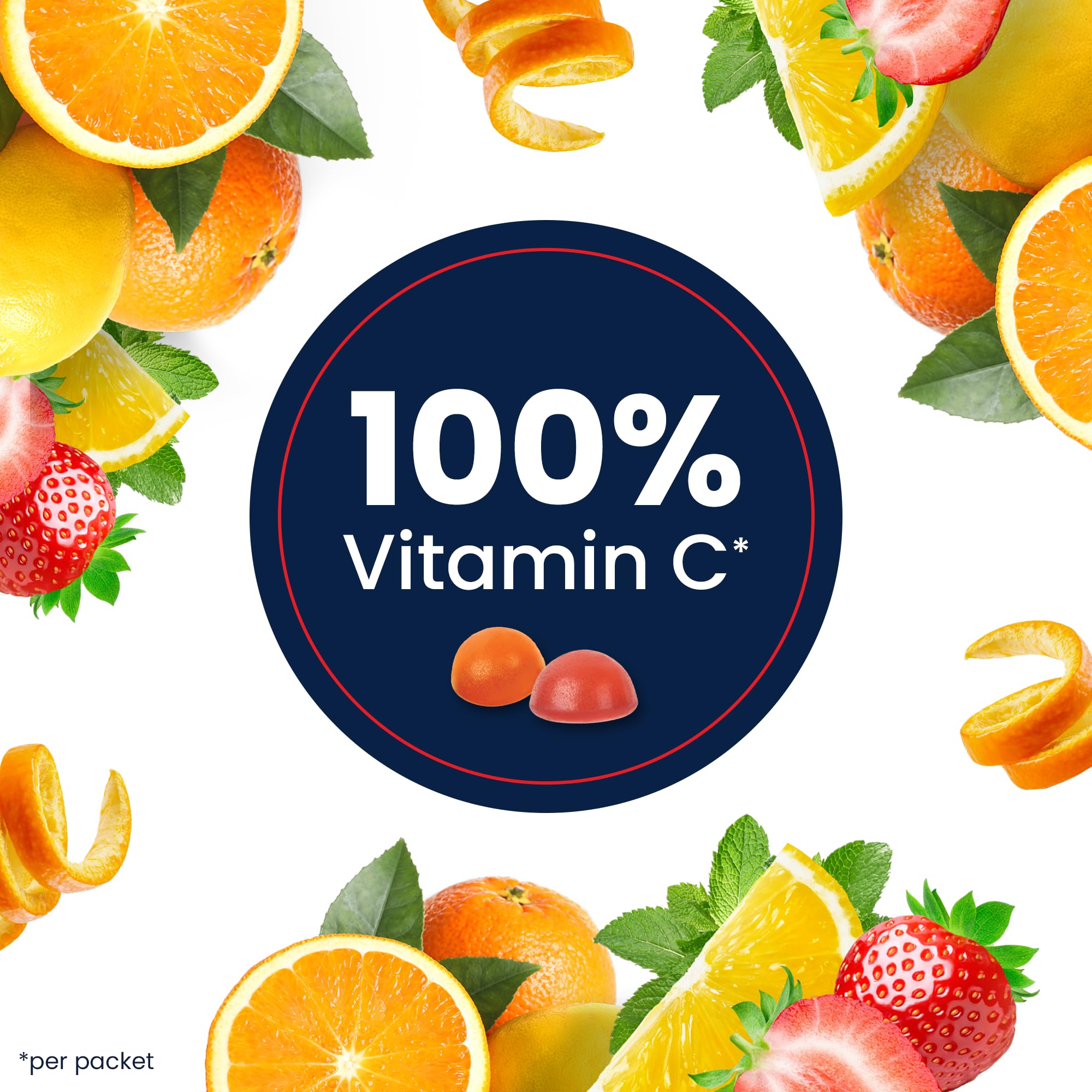 Gomitas SaltStick: más del VD de vitamina C, aporte diario.