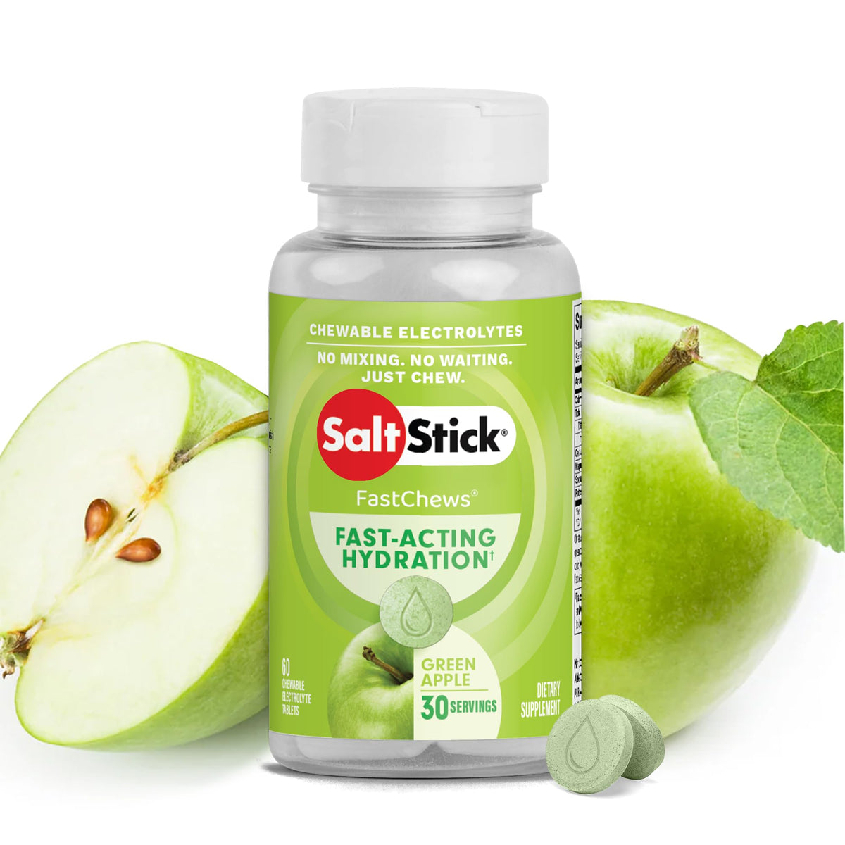 SaltStick FastChews: caja frontal, ideal para entrenamientos y rehidratación.