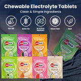 SaltStick FastChews en mano durante entrenamiento ofrecen hidratación rápida y conveniente