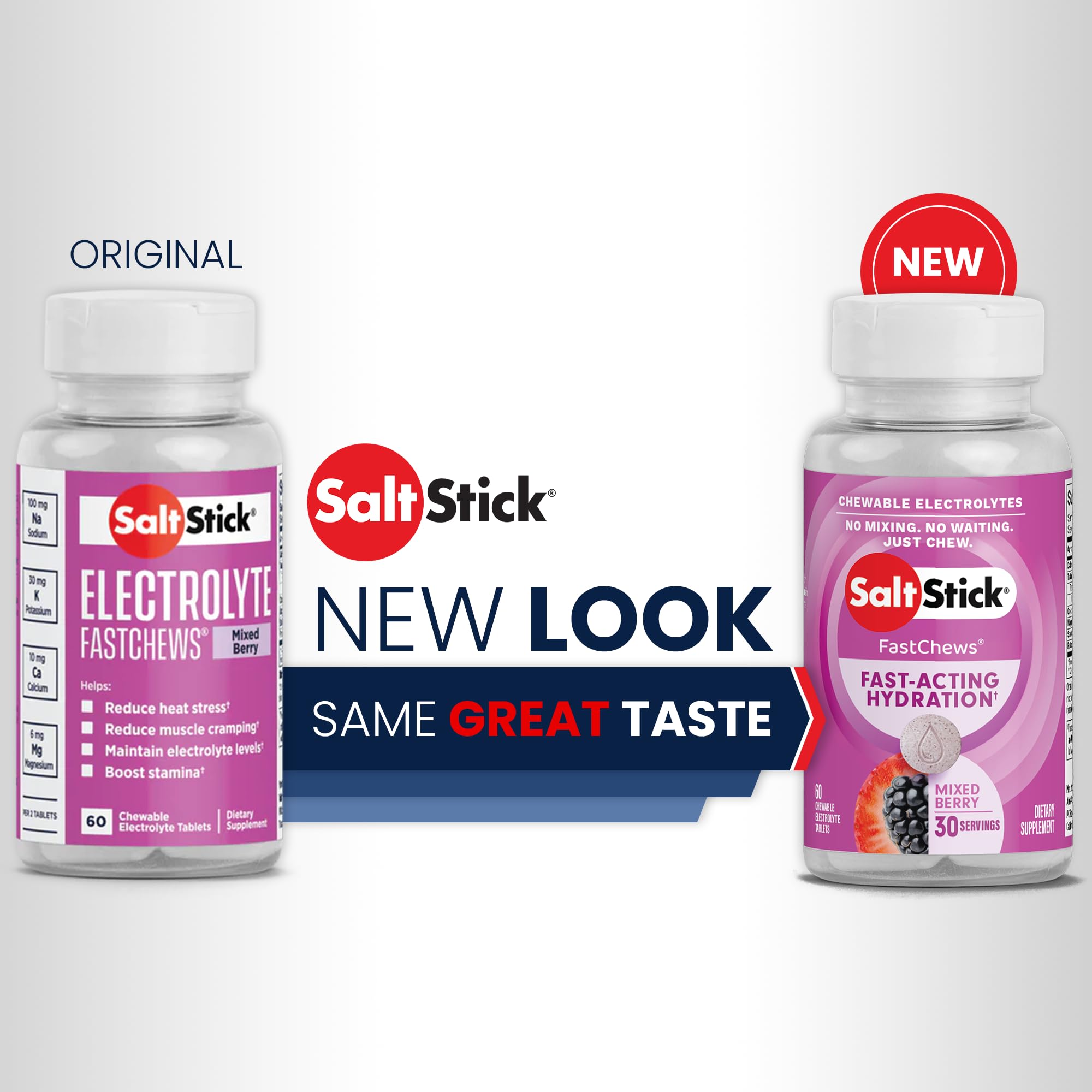 SaltStick FastChews: pastillas masticables de bayas mixtas, reponen electrolitos eficientemente