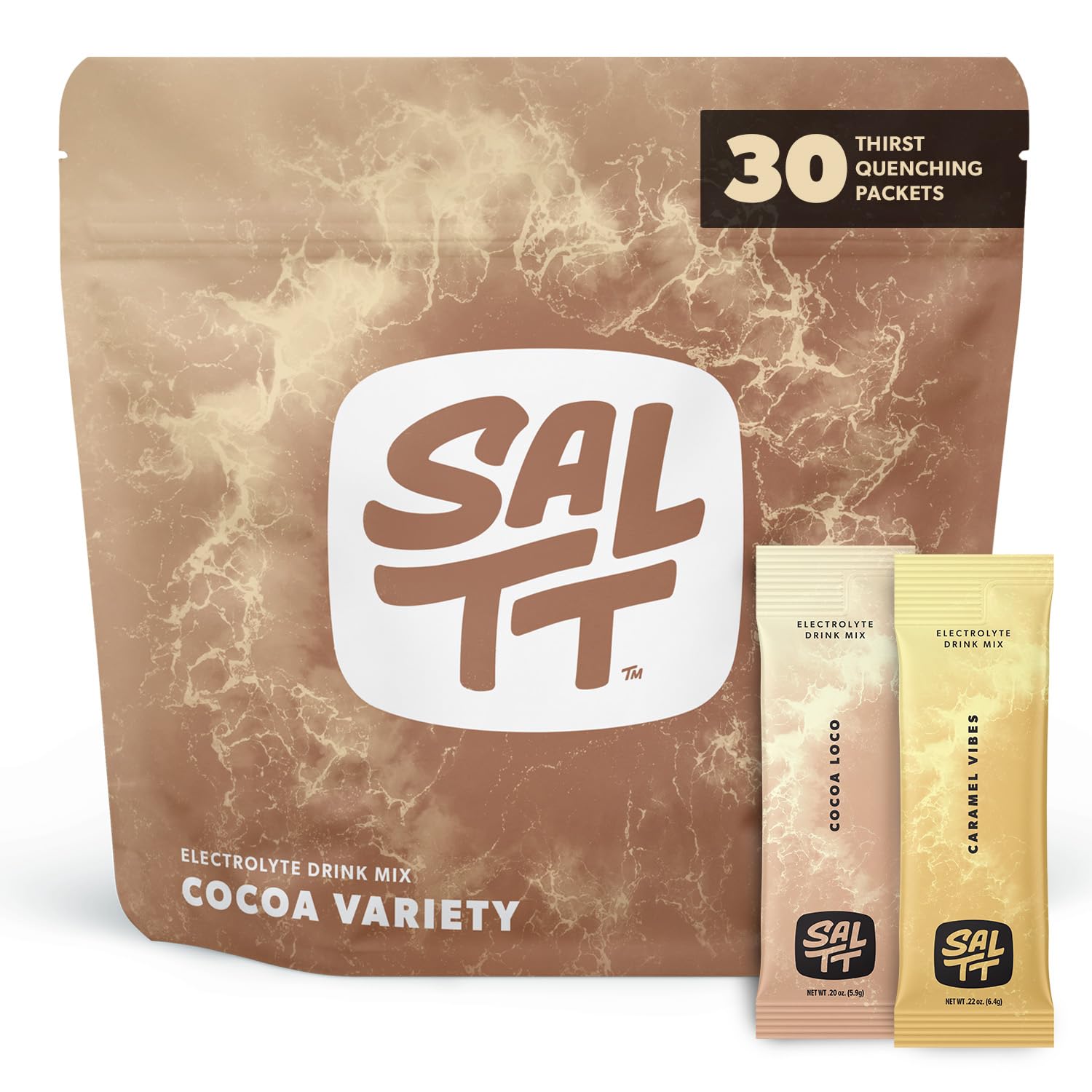 SALTT de Keto Chow sobres cacao, 30 paquetes para hidratación rápida