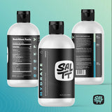 SALTT Hydrate: uso social tras ejercicio con amigos para recargar fuerzas.