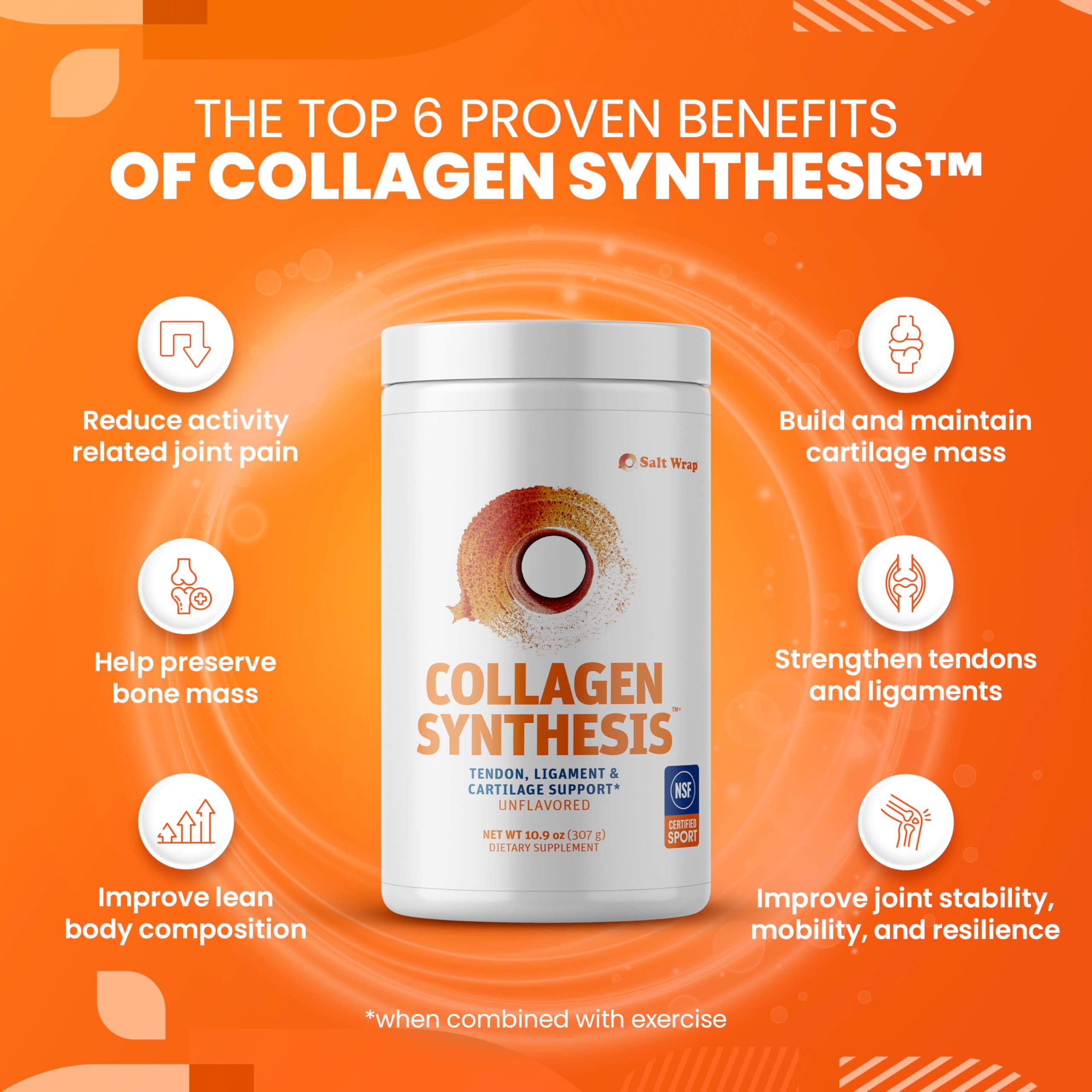 SaltWrap Collagen Synthesis: sabor neutro perfecto para añadir a comidas.
