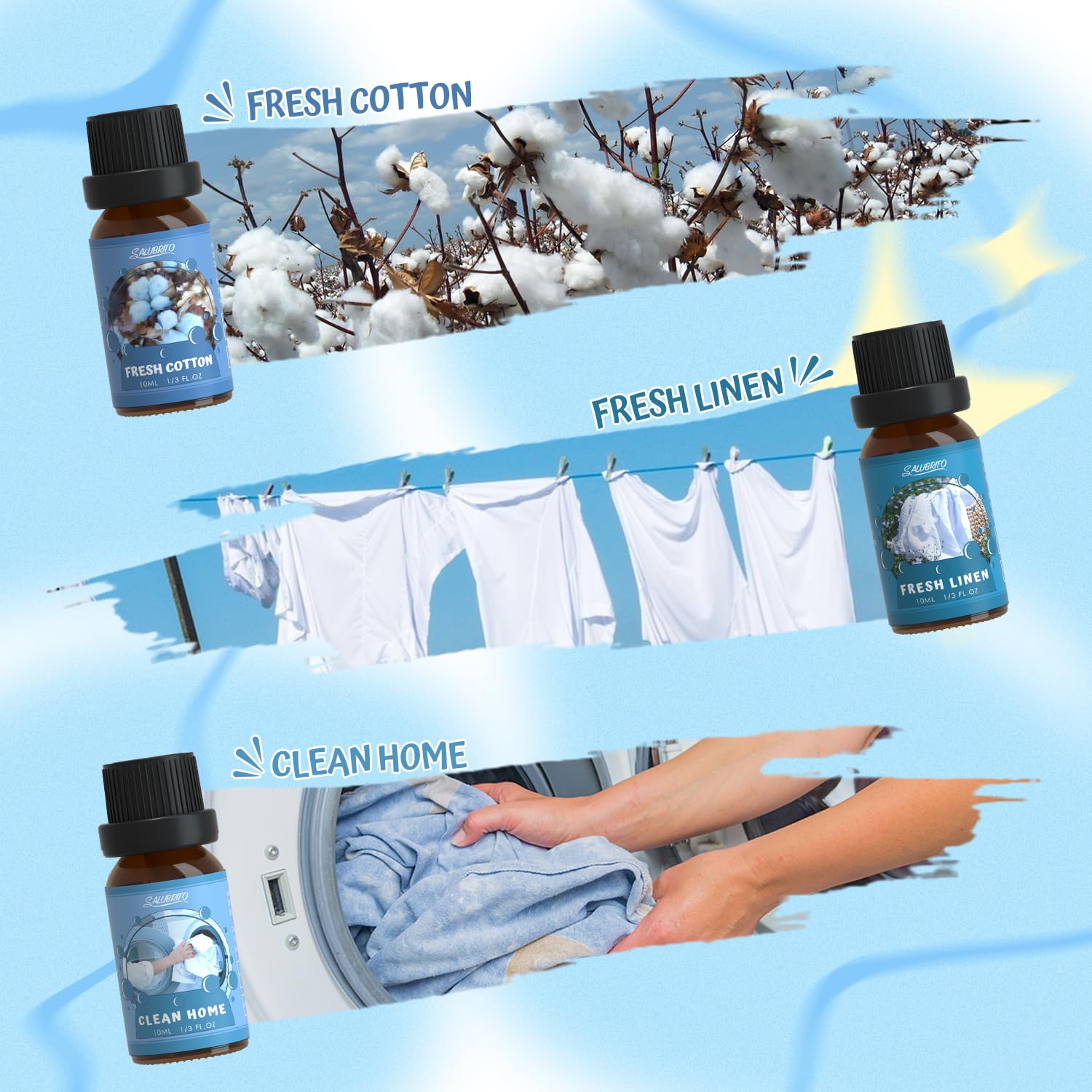 Salubrito aceites esenciales para limpieza del hogar, fragancia duradera
