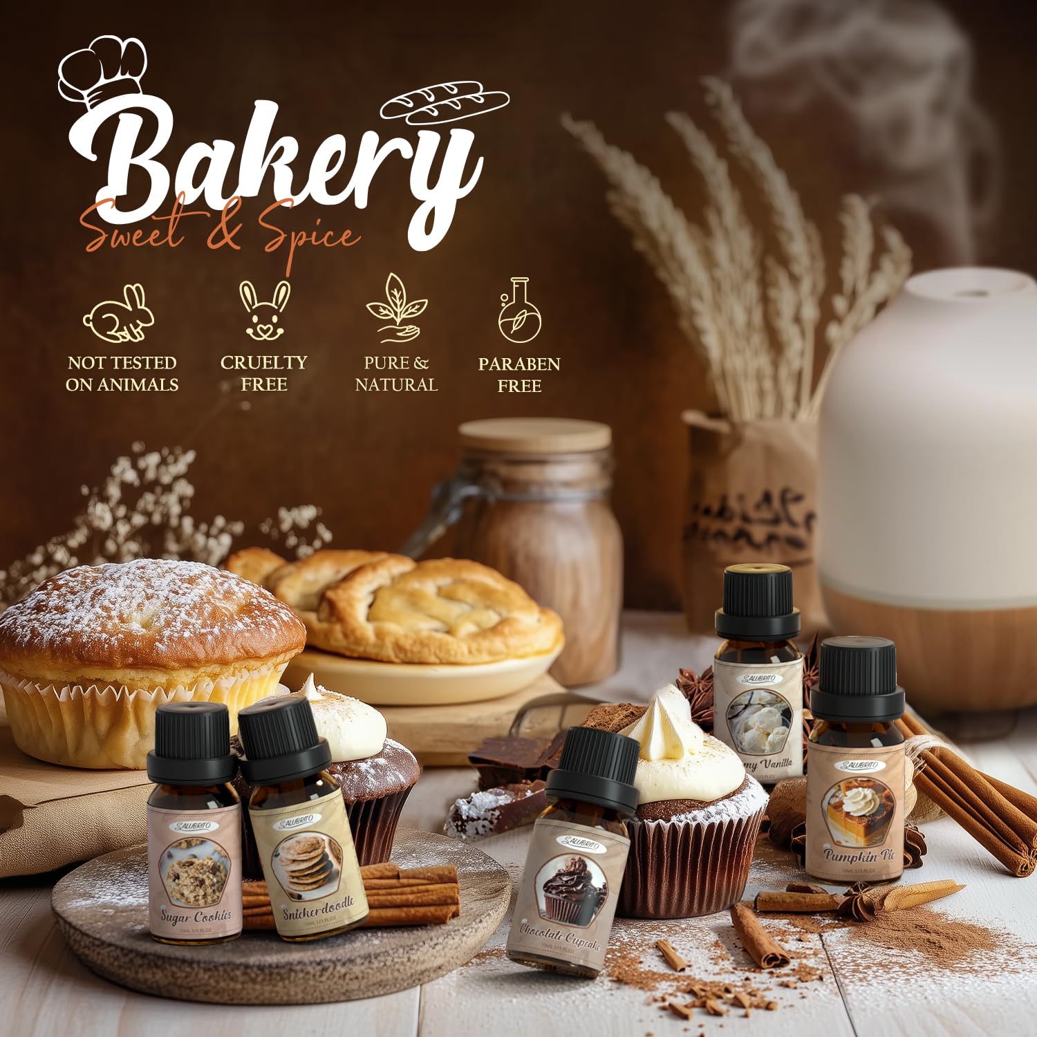 Salubrito cupcake de chocolate: fragancia intensa para velas y difusor