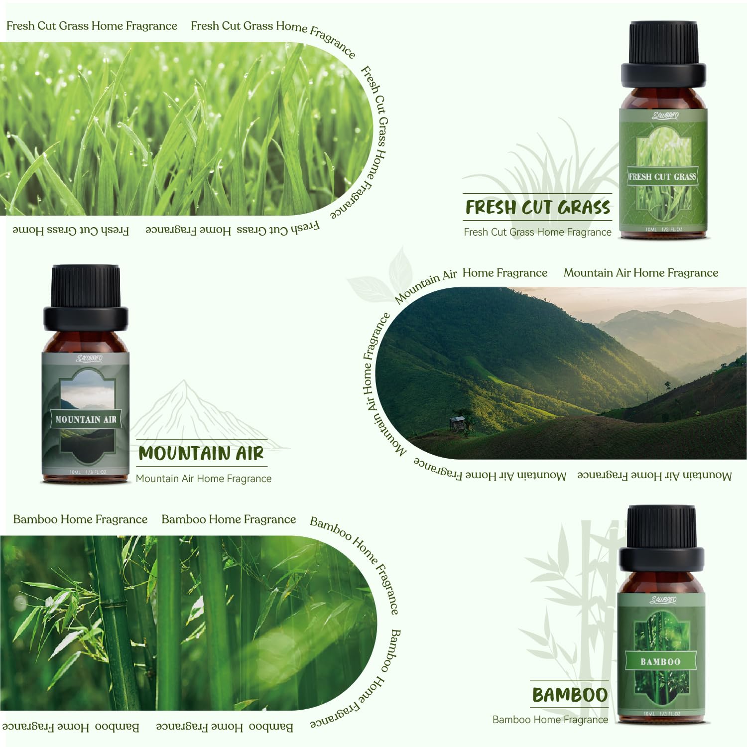 Salubrito Naturaleza Césped Fresco: aroma verde y vigorizante para difusor