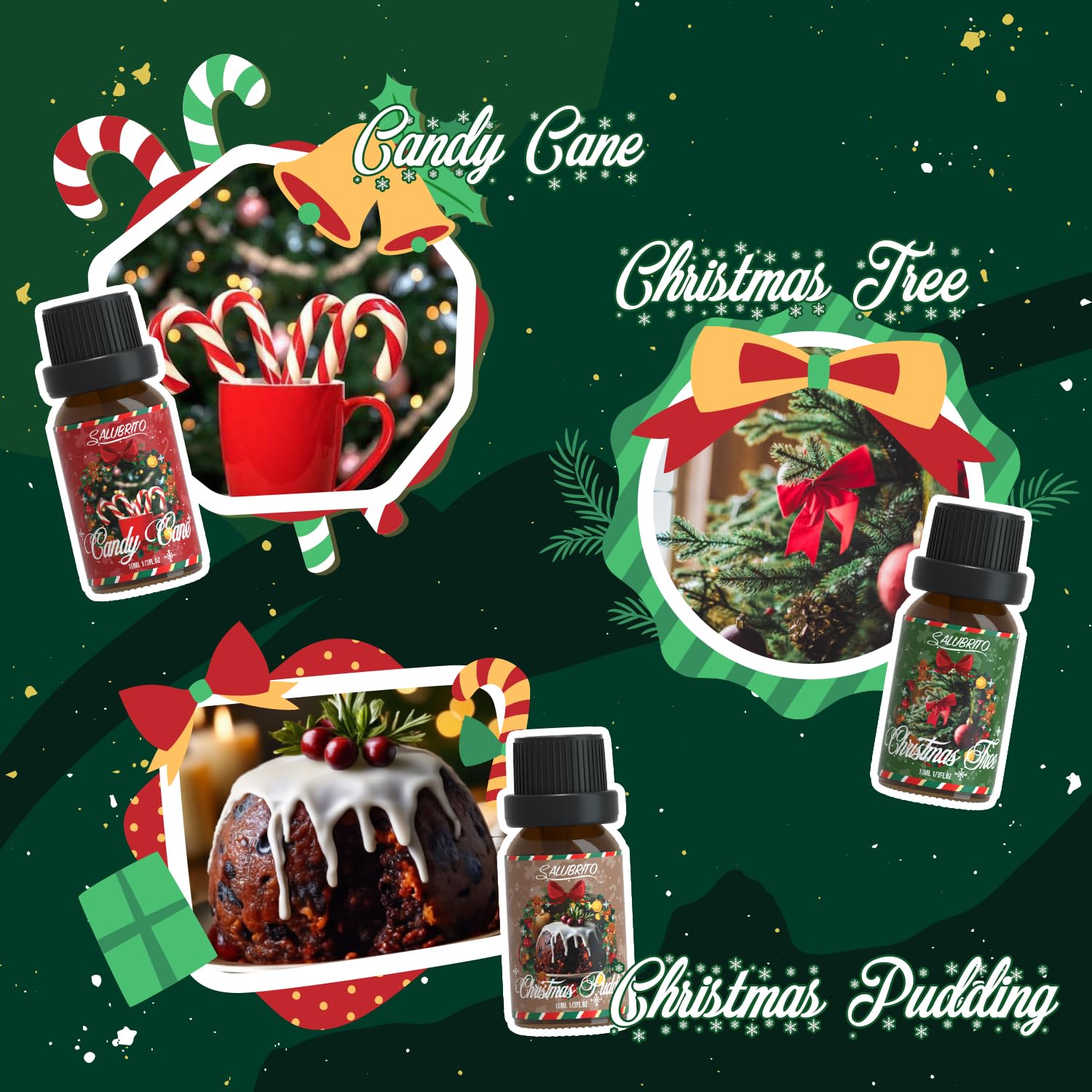 Salubrito Pudín Navideño: fragancia cálida para difusor y proyectos